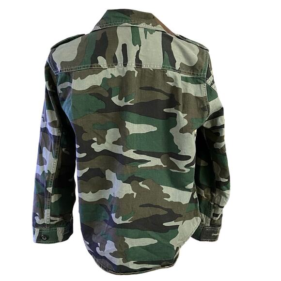 J Crew Size S Small Camo Jacket Shacket Button Front - Picture 2 of 5